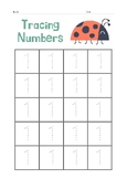 Tracing Numbers Worksheet in Colorful Illustrative Style