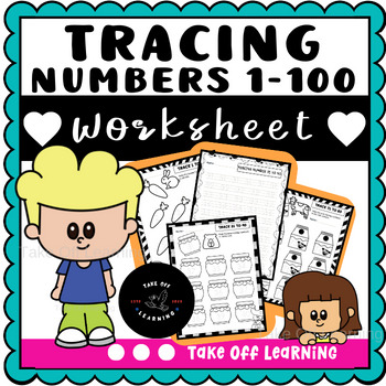 Preview of Tracing Numbers to 100, Tracing Numbers to 20, Number Tracing to 50 Worksheets