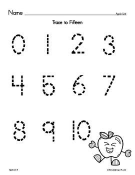 Tracing Numbers to 15 by Milton and Prescott | Teachers Pay Teachers