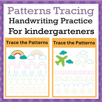 Tracing Patterns & lines for kindergarten. 20 Handwriting Practice ...