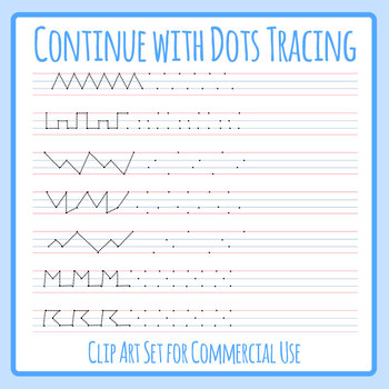 Preview of Tracing Pencil Control Paths With Dots at the Start Tracing / Pattern Clip Art