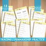 Tracing Penmanship Practice