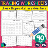 Tracing Practice Worksheets | Pencil Control | Preschool T