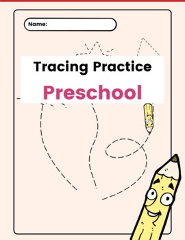 Preview of Tracing Practice for Preschool Workbook / Tracing activities / prewriting skills