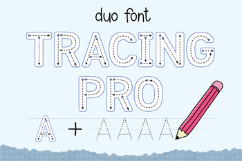 Preview of Tracing Pro And Tracing Dash Duo Font l Easiest To Create Any Worksheets