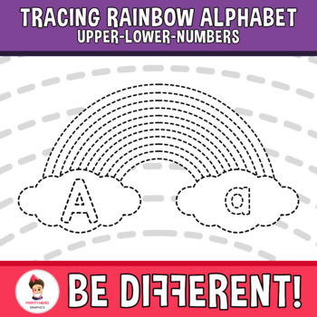 Preview of Tracing Rainbow Alphabet Clipart Letters 2 Fine Motor Skills Pencil Control