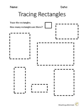 tracing rectangles for preschoolers shape tracing sample spanish