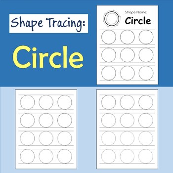 Preview of Tracing Shape: Circle, Worksheet to Trace the Circle Shape