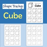 Tracing Shape: Cube, Worksheet to Trace the Cube Shape