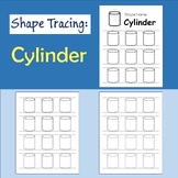 Tracing Shape: Cylinder, Worksheet to Trace the Cylinder Shape