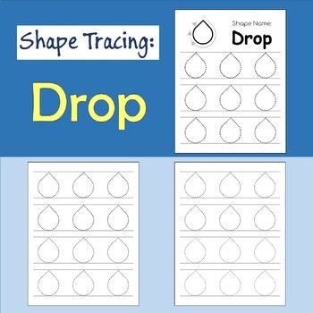 Preview of Tracing Shape: Drop, Worksheet to Trace the Drop Shape