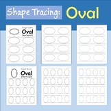 Tracing Shape: Oval (Horizontal/Vertical, Worksheet to Tra