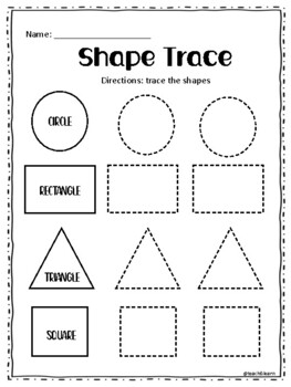 Tracing Shapes by Ms Vicky Sierra | TPT