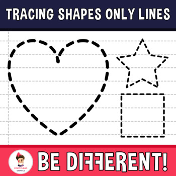 Preview of Tracing Shapes Clipart Only Lines Fine Motor Skills Pencil Control Geometry 2D