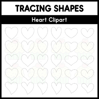 Preview of Tracing Shapes - Heart Clipart