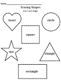 Tracing Shapes, Identifying Shapes Worksheet, 2 pages