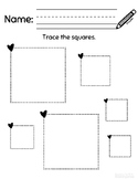 Tracing Shapes / Pre Handwriting Activity - Squares