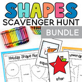 Tracing Shapes Scavenger Hunt Bundle for Preschool