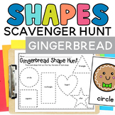 Tracing Shapes Scavenger Hunt - Gingerbread