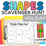 Tracing Shapes Scavenger Hunt - Holiday