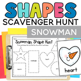 Tracing Shapes Scavenger Hunt - Snowman