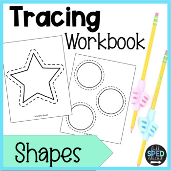 Preview of Fine Motor Skills Tracing Shapes Workbook Binder for Special Education