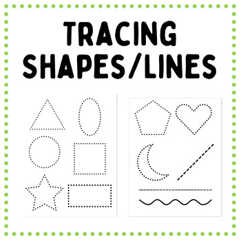 Preview of Tracing Shapes/ Lines Worksheet