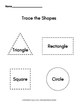 tracing shapes for kids