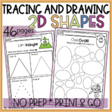 Tracing Shapes Worksheets Drawing 2D Shapes Preschool Morn