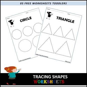 Preview of Tracing Shapes Worksheets For Toddlers