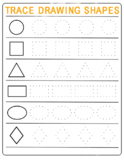 Tracing Shapes Worksheets for Toddlers
