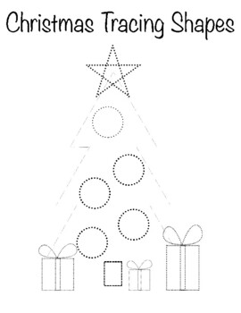 Tracing Shapes for Christmas by Felicia Arrowsmith | TpT