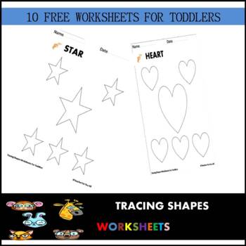 Preview of Tracing Sheapes Worksheets For Toddlers