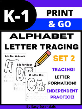 Preview of Tracing Uppercase and Lowercase Letters Set 2
