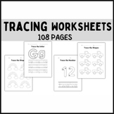 Tracing Worksheets Alphabet and Numbers | K & 1st Grade Wo