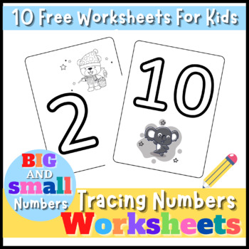 Preview of Tracing Worksheets Numbers 1 To 10  Practice For Toddlers