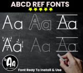 Tracing alphabet font bundle - D'Nealian Print Letter form