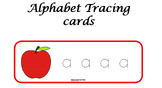 Tracing alphabet letters flash cards