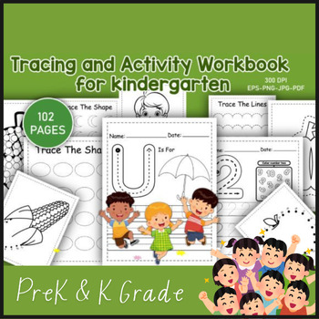 Preview of Tracing and Activity Book for PreK & K Grade