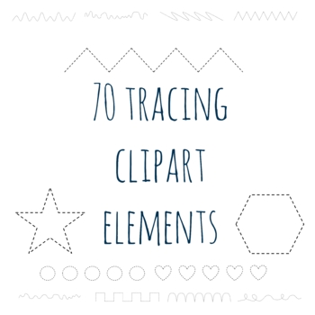 Preview of Tracing and Handwriting Clipart for Commercial Use, Freebie