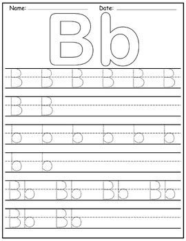 Tracing and Writing Alphabet Letters Worksheets Handwriting Practice