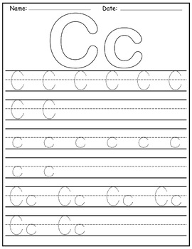 Tracing and Writing Alphabet Letters Worksheets Handwriting Practice