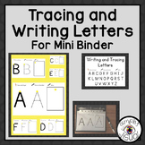 Tracing and Writing Uppercase Letters for a Mini Binder