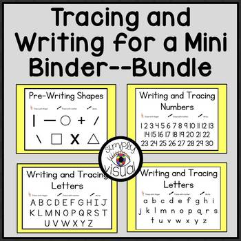 Preview of Tracing and Writing for a Mini Binder Bundle