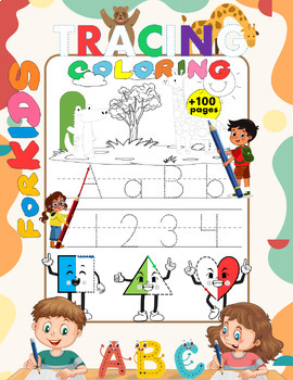 Preview of Tracing and coloring book for Kids (ages 3-5)  (shapes) - FREEBIE
