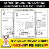 Tracing and learning numbers worksheets for toddlers