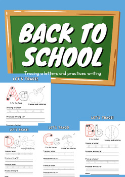 Preview of Tracing and writing letters/Font/A-Z/Colring and tracing/Printable