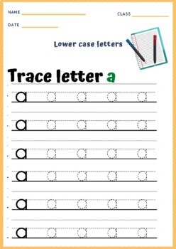 alphabet lowercase letter tracing worksheets by teachingteens1618