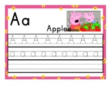 Tracing letters and numbers with Peppa pig