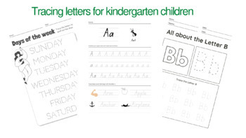 Preview of Tracing letters for kindergarten children